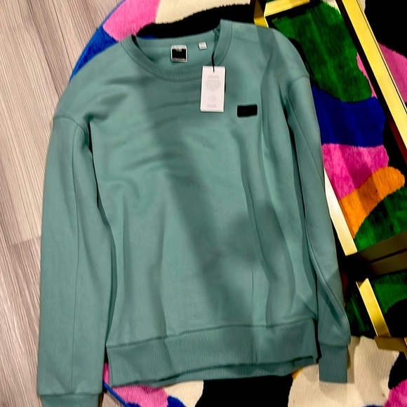 Sweater crew neck for sale for men green carbon brush for everyday - Picture 1 of 5